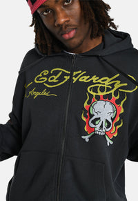 Burning Skull Graphic Hoodie