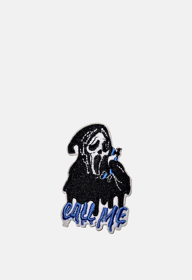 Ghost Face Blue Text Patch