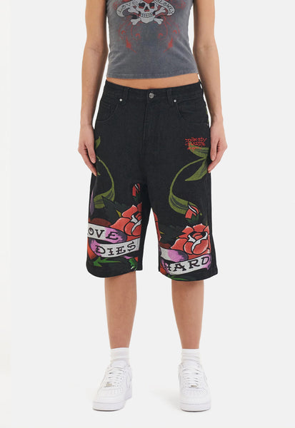 パンツ SCULPTOR Ed Hardy Cherry Shorts Cherry Love Bomb Denim Jorts – DMG SCY