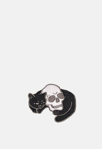 Sleepy Kitty Skull Patch