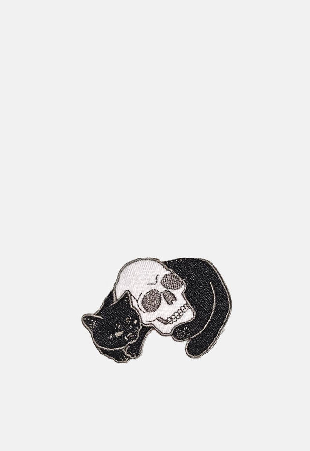 Sleepy Kitty Skull Patch