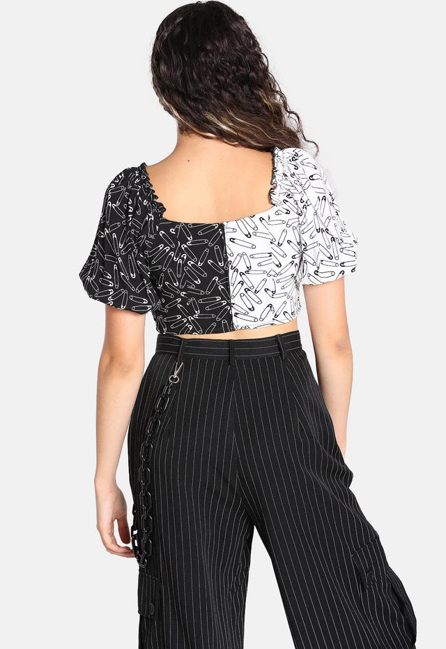 Safety Pin Crop Top