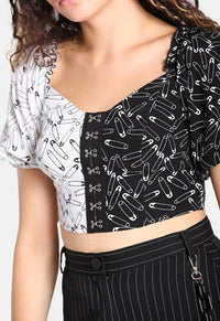 Safety Pin Crop Top