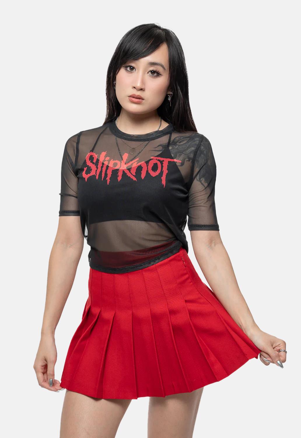 Logo Mesh Crop Top