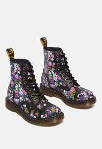 1460 Pascal Vintage Floral Leather Lace Up Boots