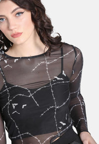 Stitches Mesh Top