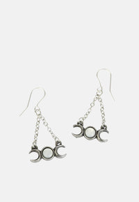 Wiccan Moon Dropper Earrings