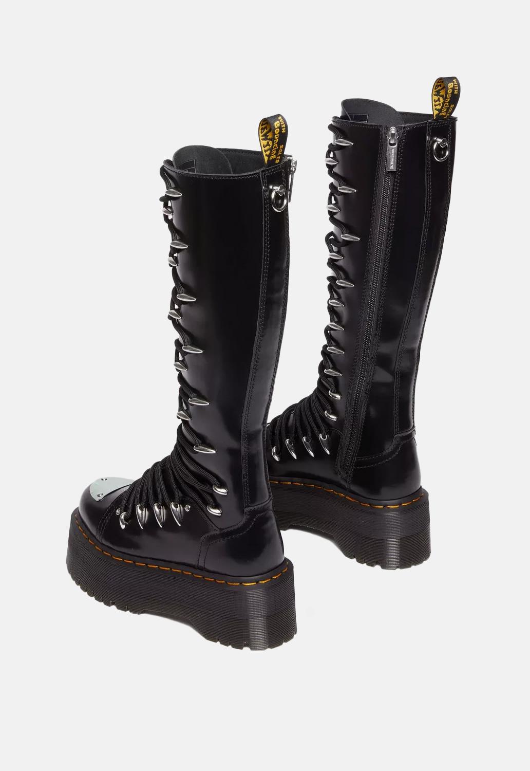 1B60 Max Lace Up Knee High Platform Boots