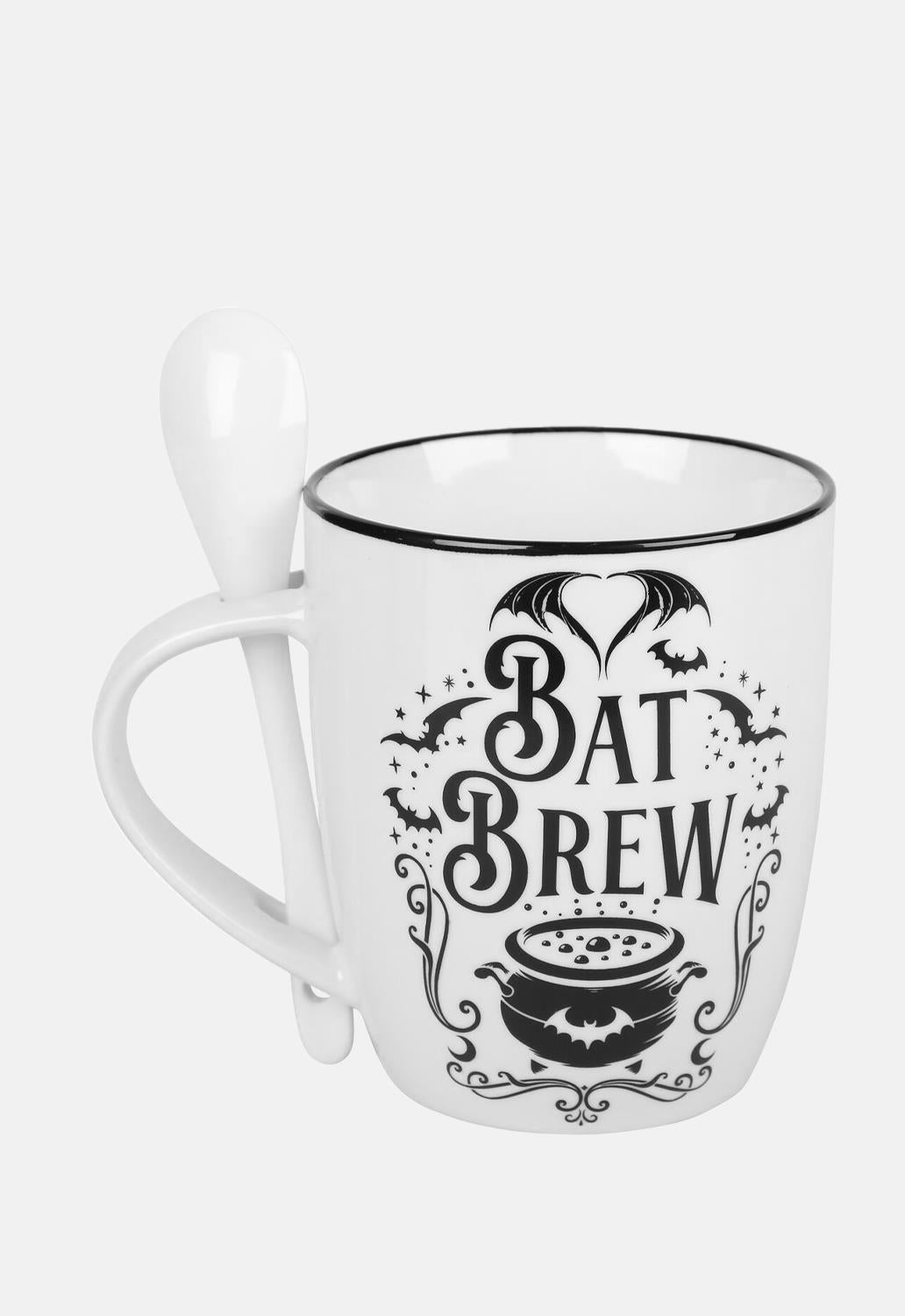 Bat Brew Mug And Spoon Set