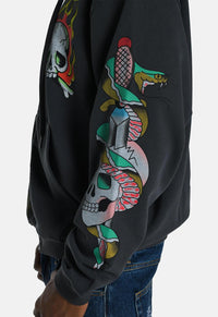 Burning Skull Zip Hoodie