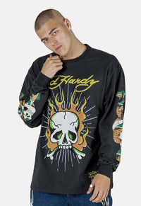 Skull Flame Long Sleeved Top