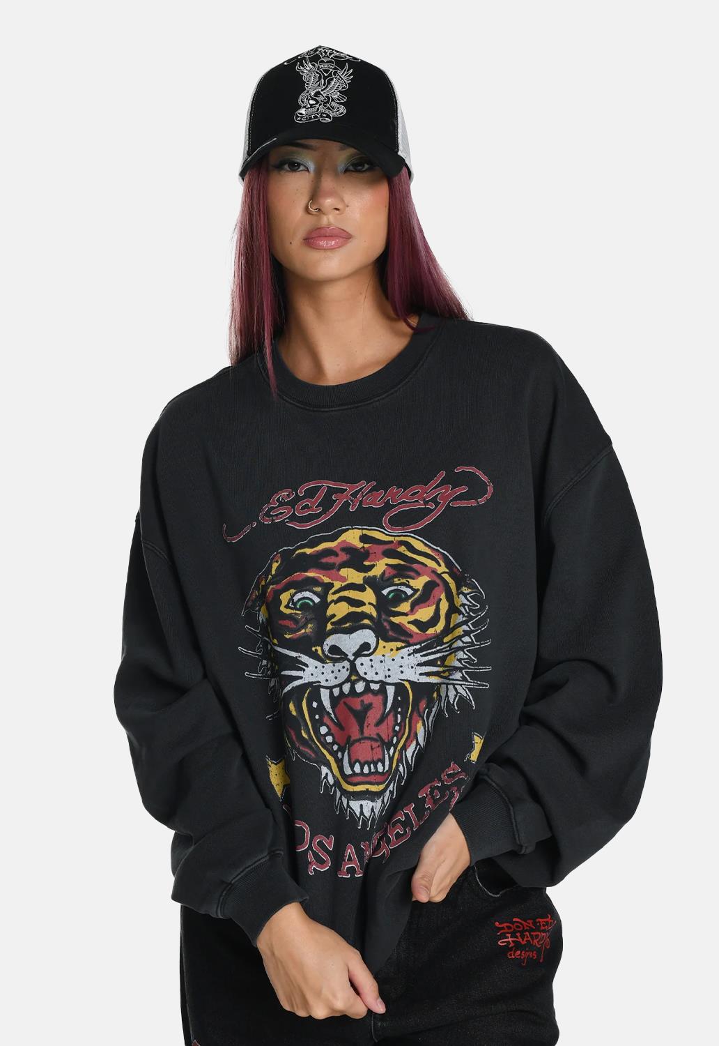 Tiger Vintage Roar Relaxed Crew Neck Jumper