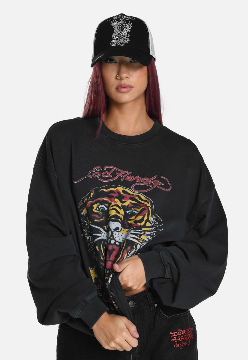 Tiger Vintage Roar Relaxed Crew Neck Jumper