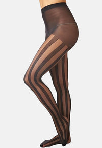 Solid Sheer Stripe Tights