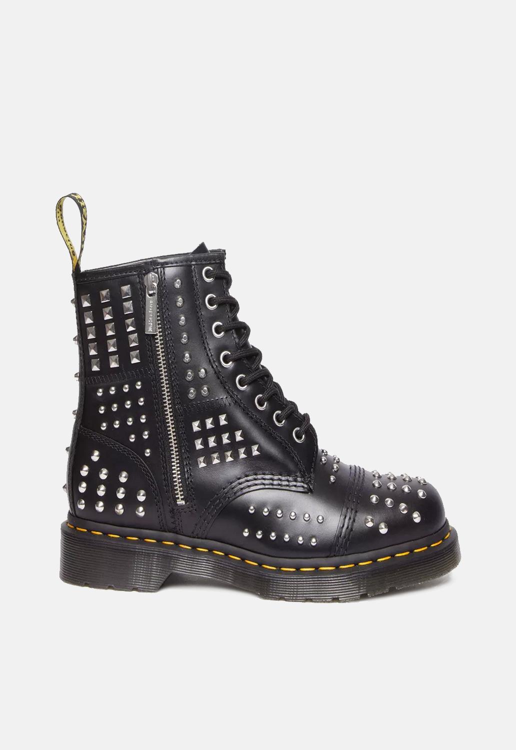 1460 Atlas Studded Zip Leather Boots