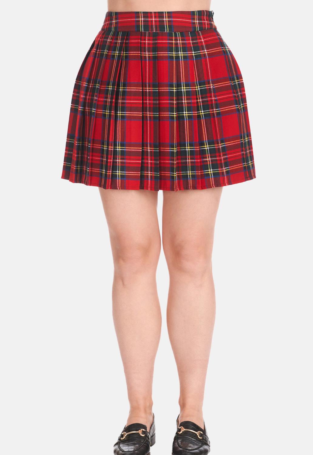 Prep Pleat Tartan Mini Skirt