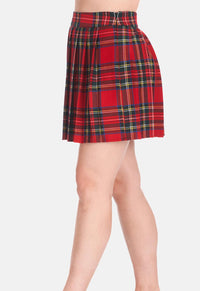 Prep Pleat Tartan Mini Skirt