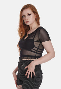 Moody Melody Mesh Top