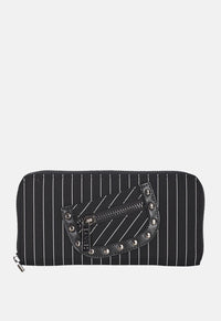 Black Core Pinstripe Wallet