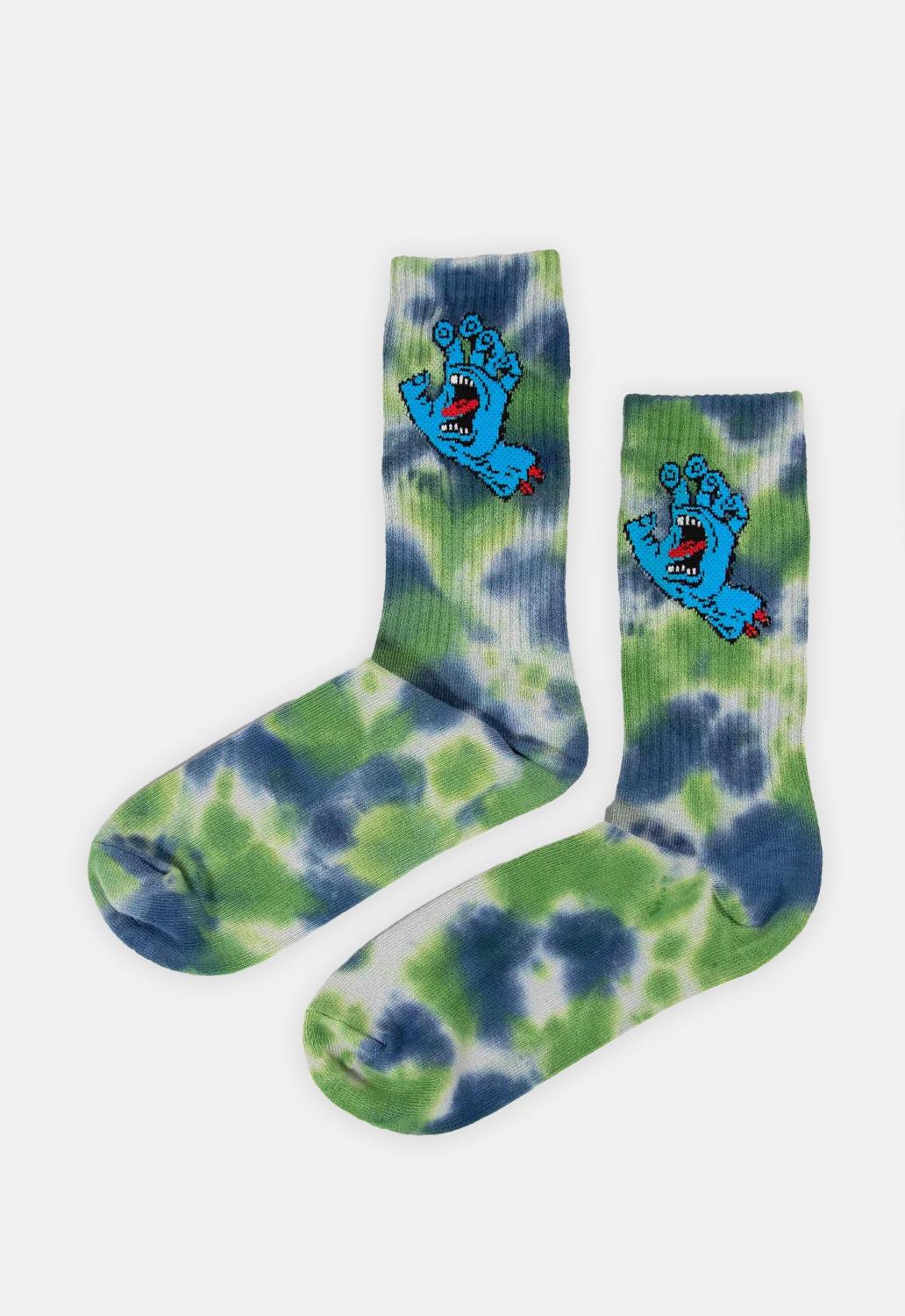 Screaming Hand Tie Dye Socks