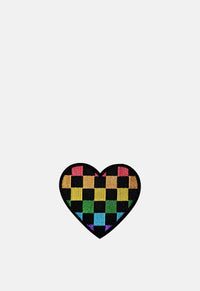 Checkerboard Rainbow Heart Patch