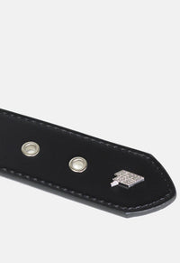 Triple S Studded Leather Belt