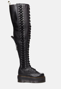 Max Virginia Leather Knee High Platform Boots