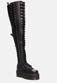 Max Virginia Leather Knee High Platform Boots