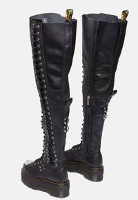 Max Virginia Leather Knee High Platform Boots