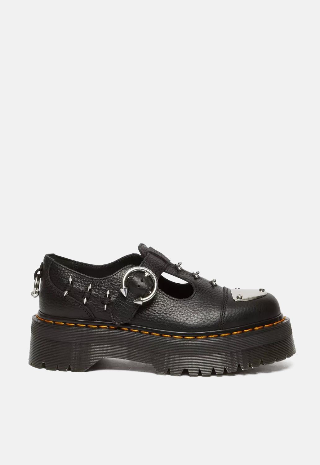 Bethan Piercing Leather Platform Mary Jane Shoes