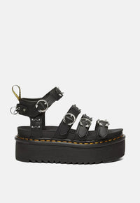 Blaire Piercing Leather Platform Sandals