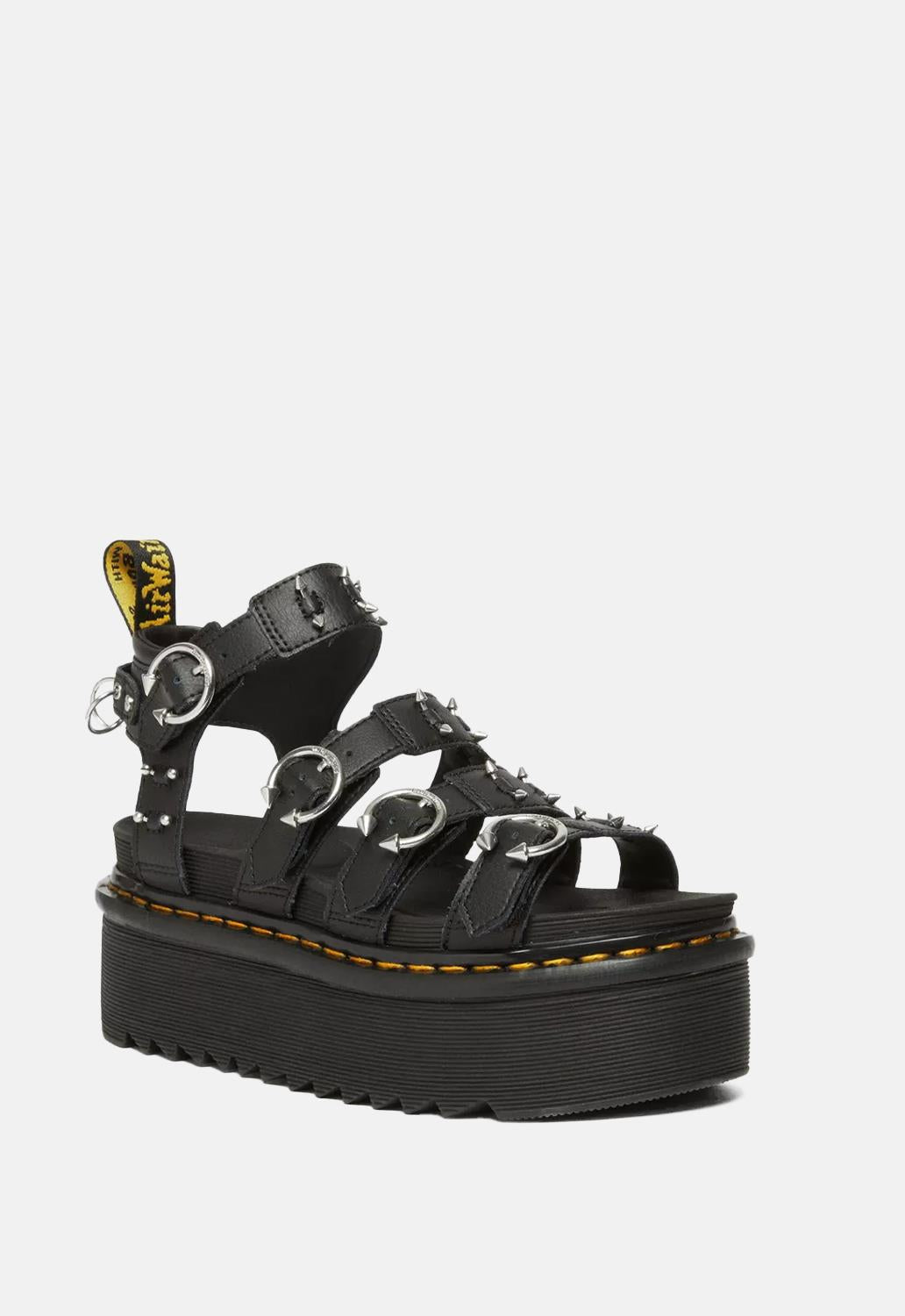 Blaire Piercing Leather Platform Sandals