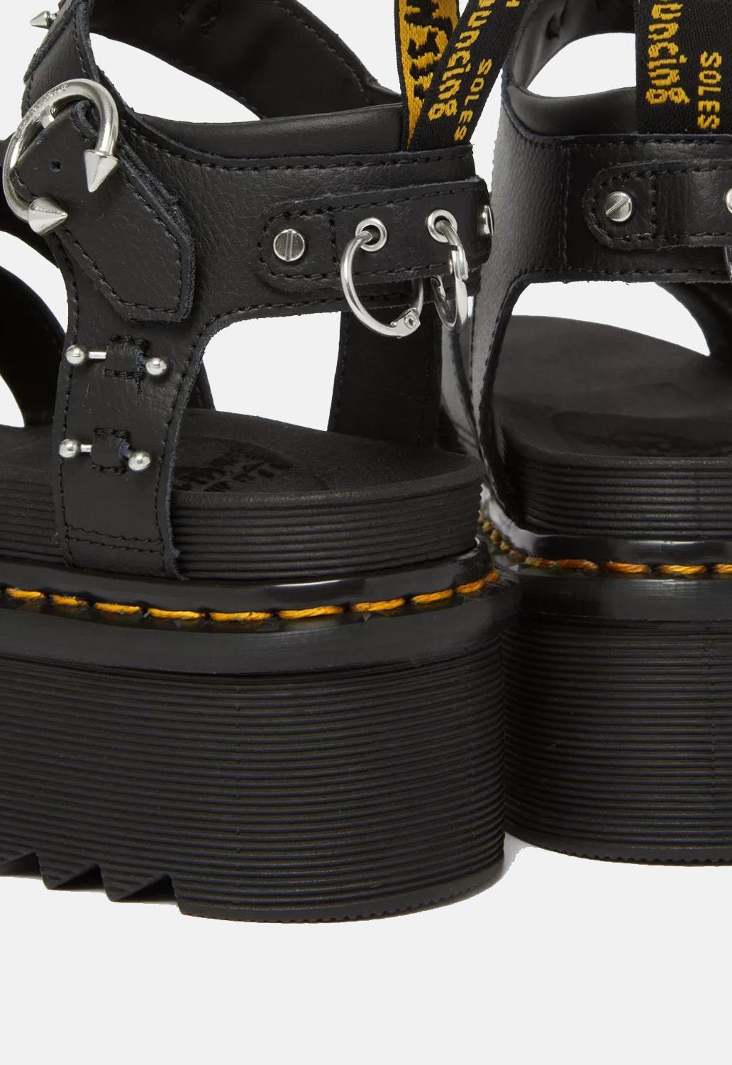 Blaire Piercing Leather Platform Sandals