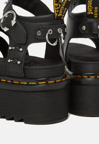 Blaire Piercing Leather Platform Sandals