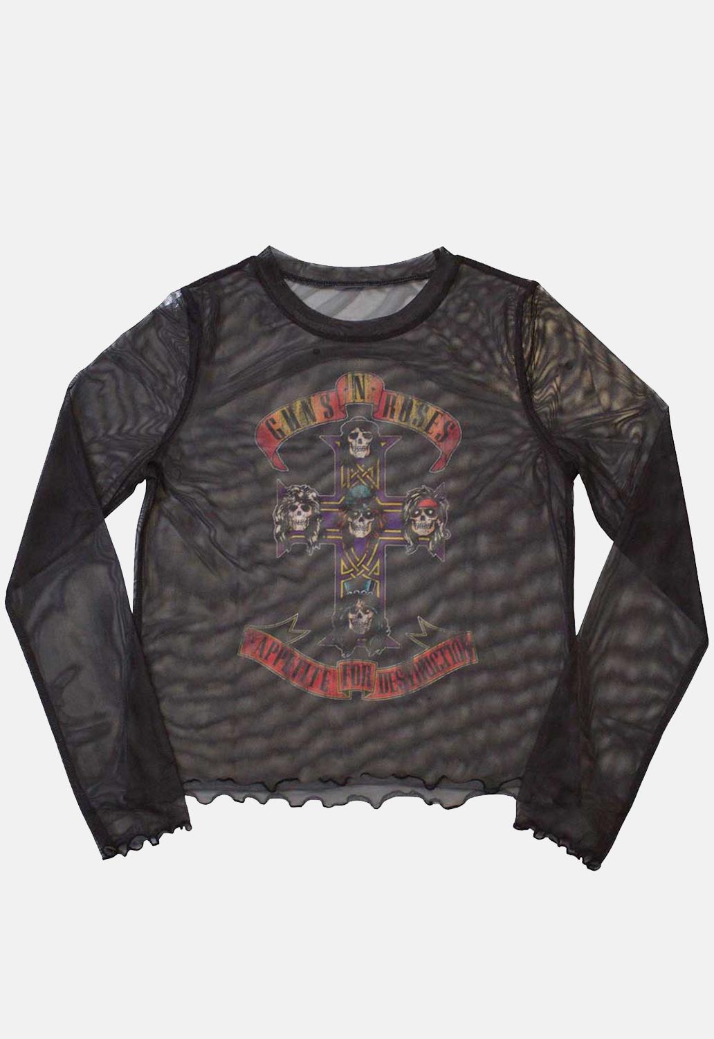 Appetite For Destruction Long Sleeved Mesh Top