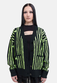 Beetlejuice Intarsia Cardigan