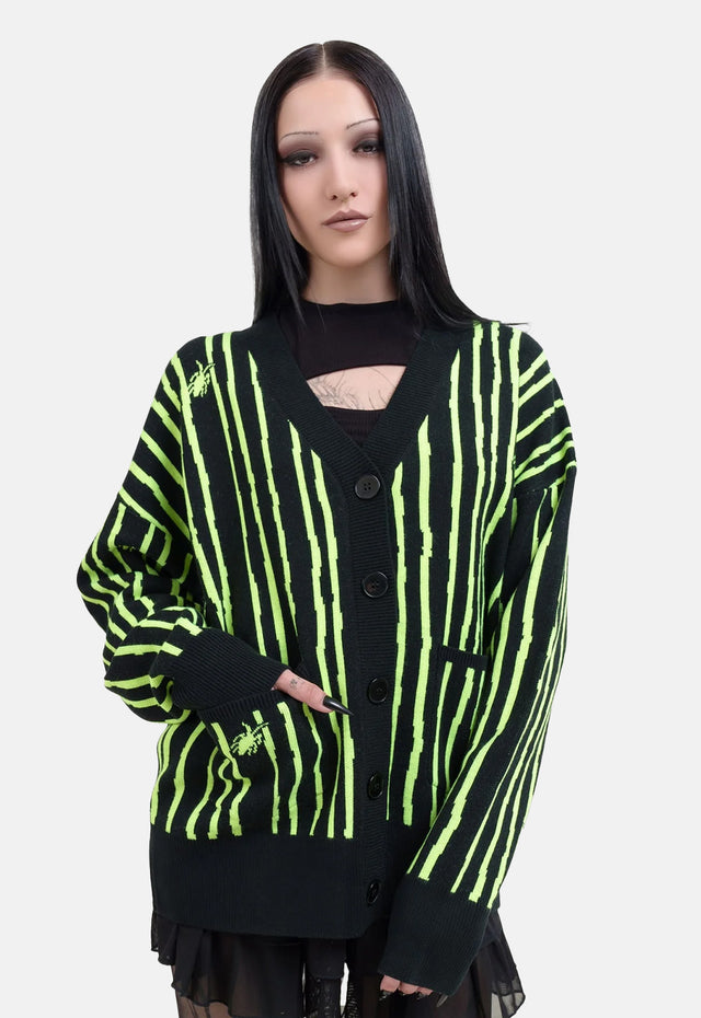 Beetlejuice Intarsia Cardigan