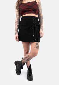 Liliath Lace-Up Mini Skirt