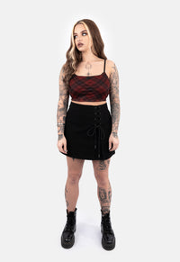 Liliath Lace-Up Mini Skirt