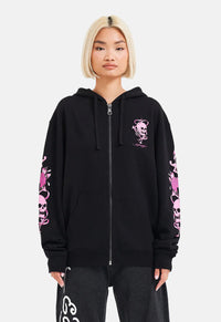 Love Wrapped Graphic Relaxed Zip Hoodie