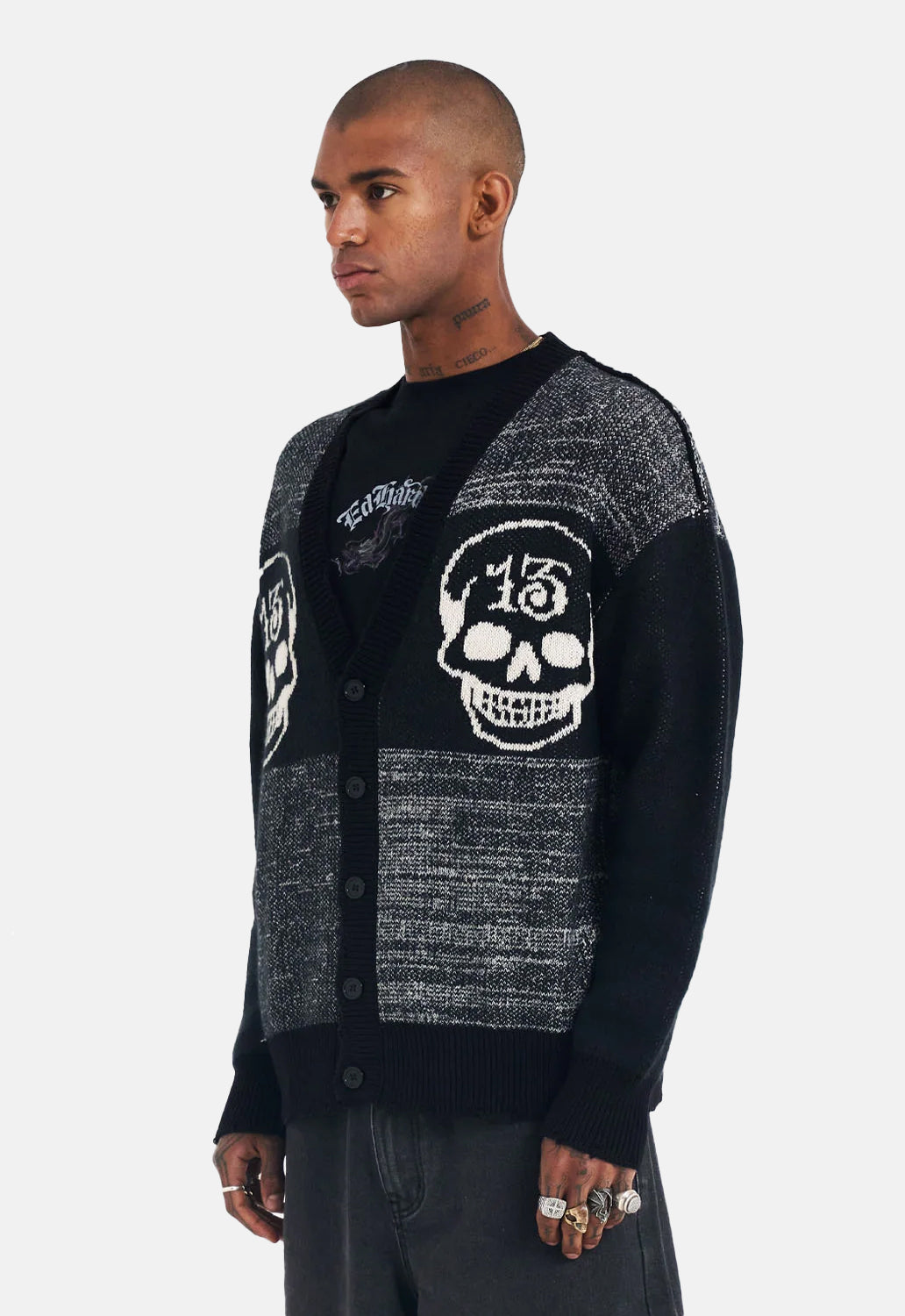 Lucky 13 Skull Knit Cardigan