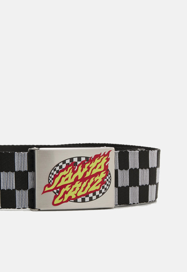 Oval Check Flame Belt