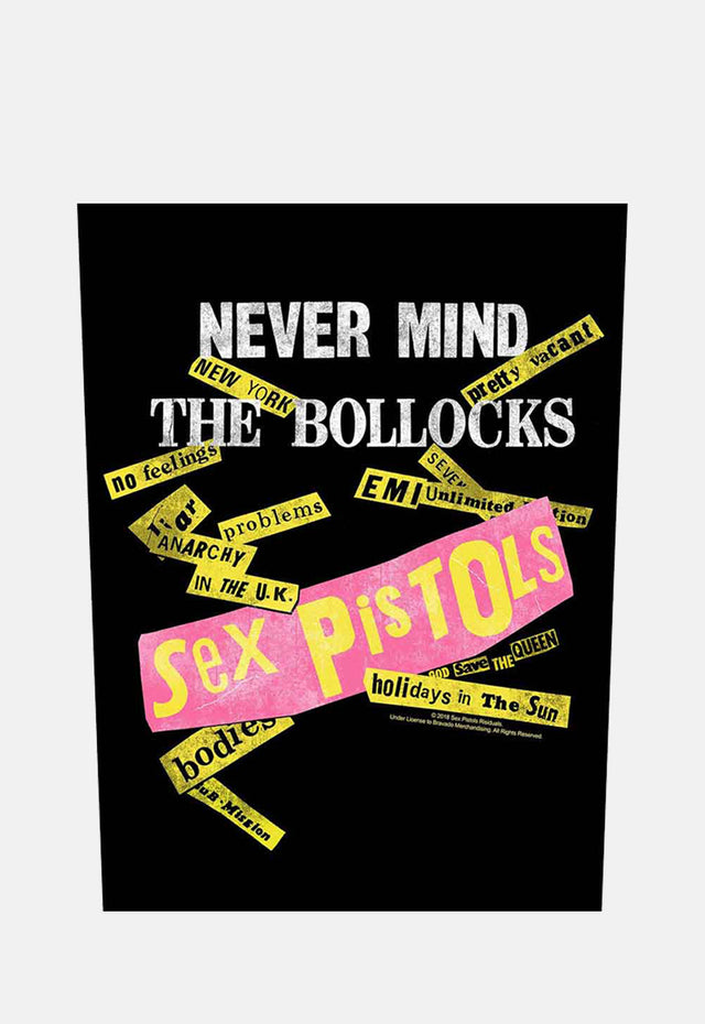 Nevermind The Bollocks Album Tracks Back Patch