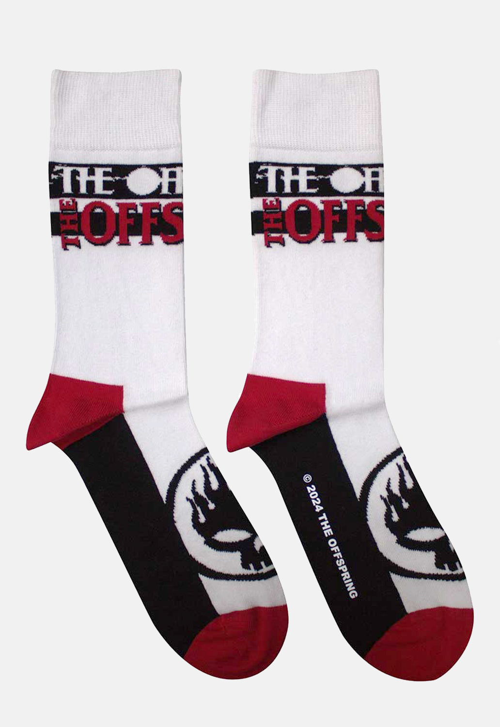 Flaming Skull Logo Socks