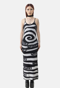 Vertigo Spiral Knit Maxi Dress