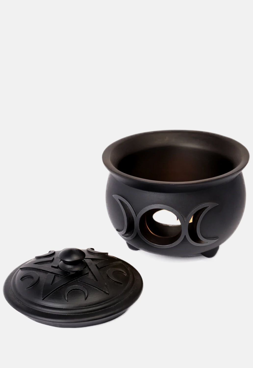 Triple Moon Cauldron Pot