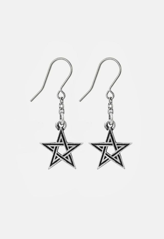 Black Star Earrings