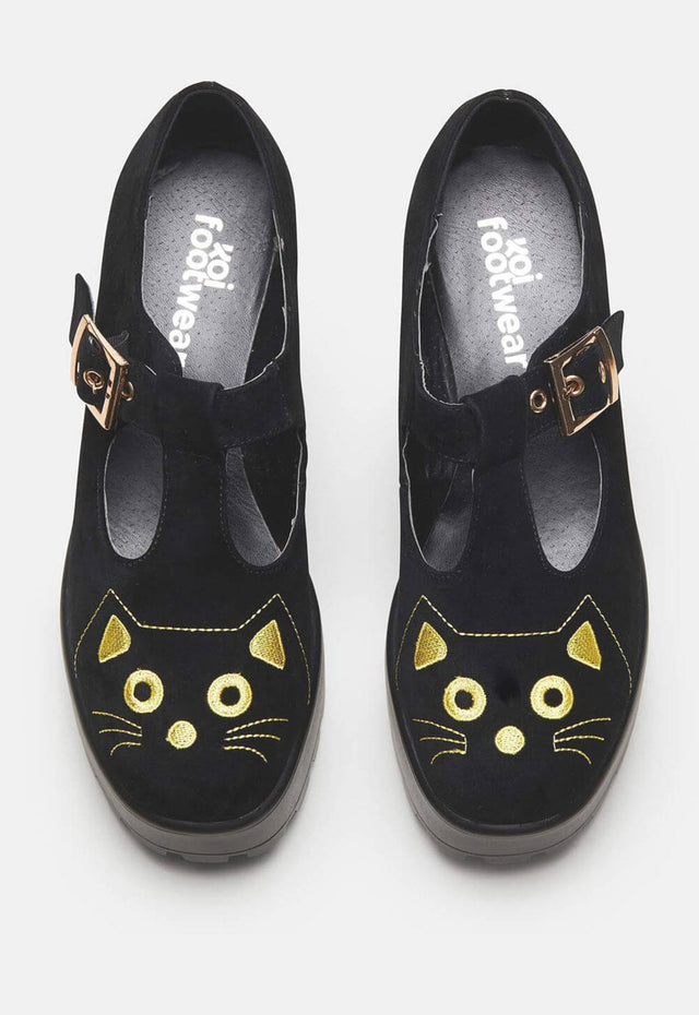 Fuji Cat Face Mary Janes