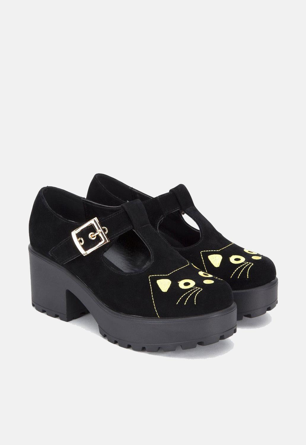 Fuji Cat Face Mary Janes
