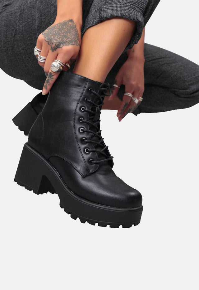 Gin Platform Military Boots